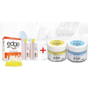 KIT EDGE MATERIAL DE IMPRESION DENTAL EDGE LIGER PUTTY FAST